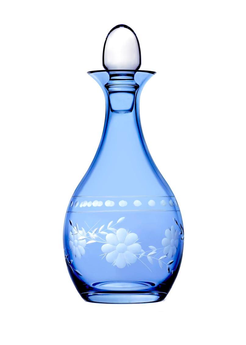 Godinger Silver Art Co Celosia Baby Blue Decanter 48 oz
