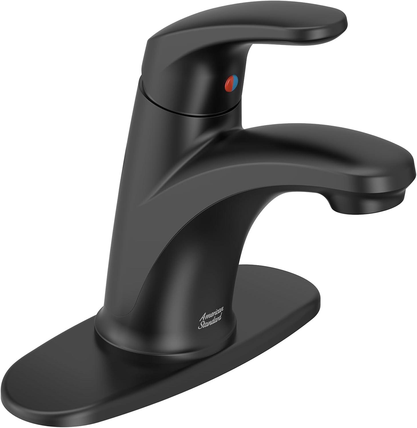 American Standard 7075.104 Colony Pro 1.2 GPM Single Hole Bathroom Faucet - Black