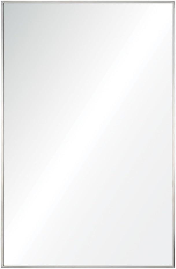 Rectangular Polished Stainless Steel Vanity Wall Mirror