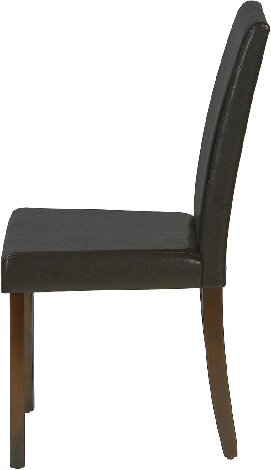 Monarch Specialties Dining Chair, Set Of 2, Side, Kitchen, Dining Room, Brown PU, 35.75" H, Indoor