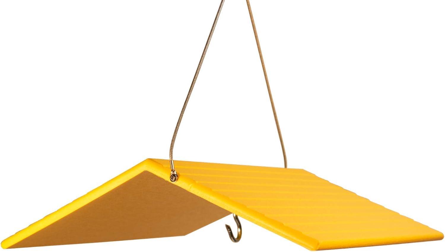 JCs Wildlife Poly Weather Cover - Rain Guard - Hang Bird Feeder or House Underneath for Protection from Rain or Snow - Easy to Clean and Use (Large,