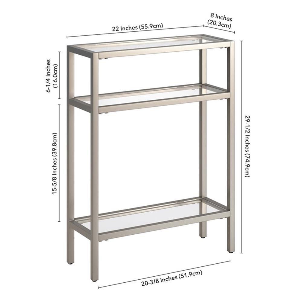 Henn&Hart 22" Silver Console Table
