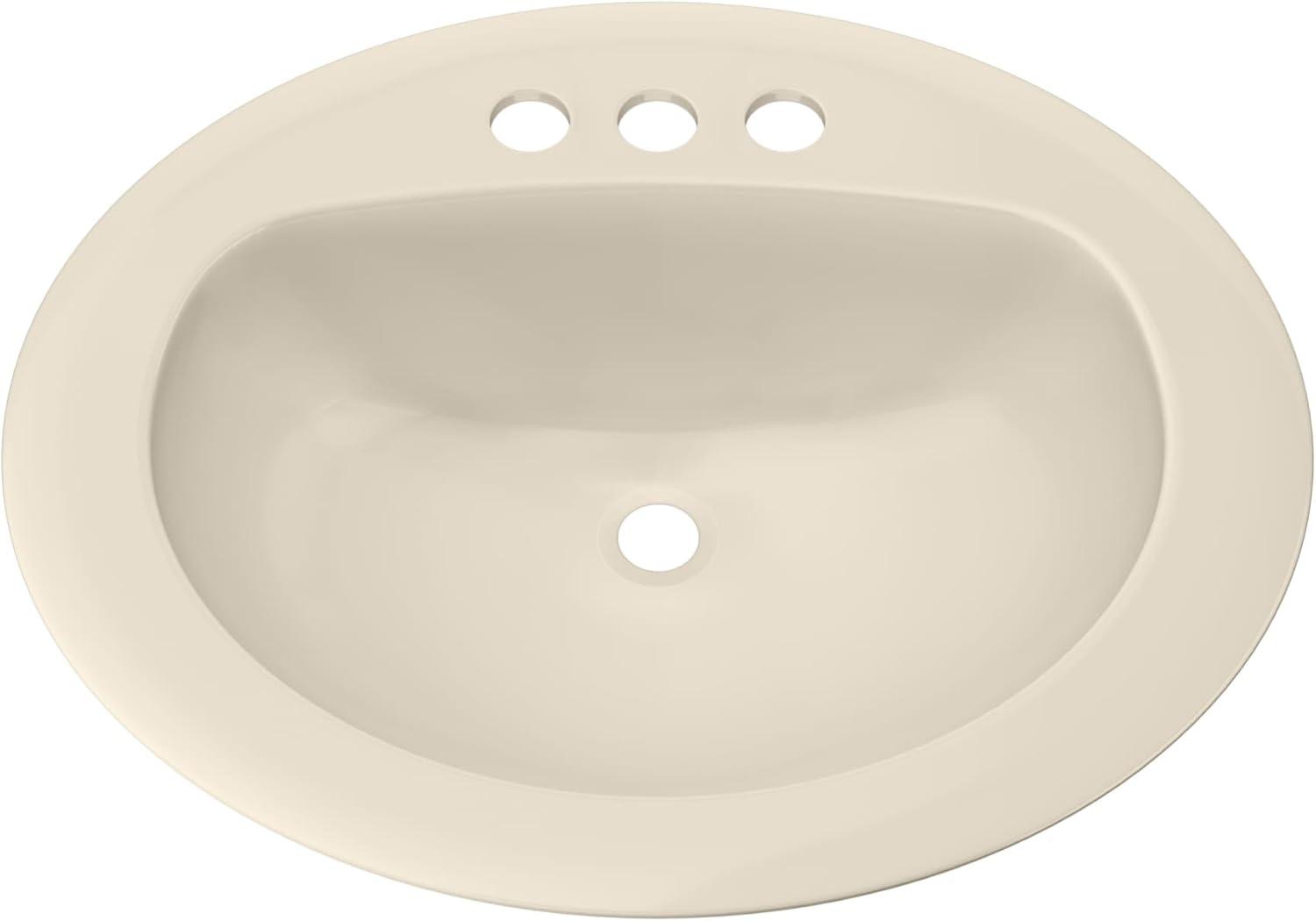 Proflo 17'' Vitreous China Oval Bathroom Sink with Overflow