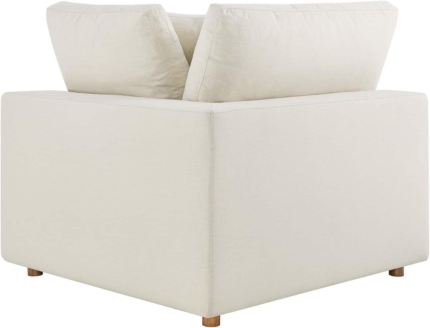 Light Beige Fabric Modern Modular Loveseat Sofa