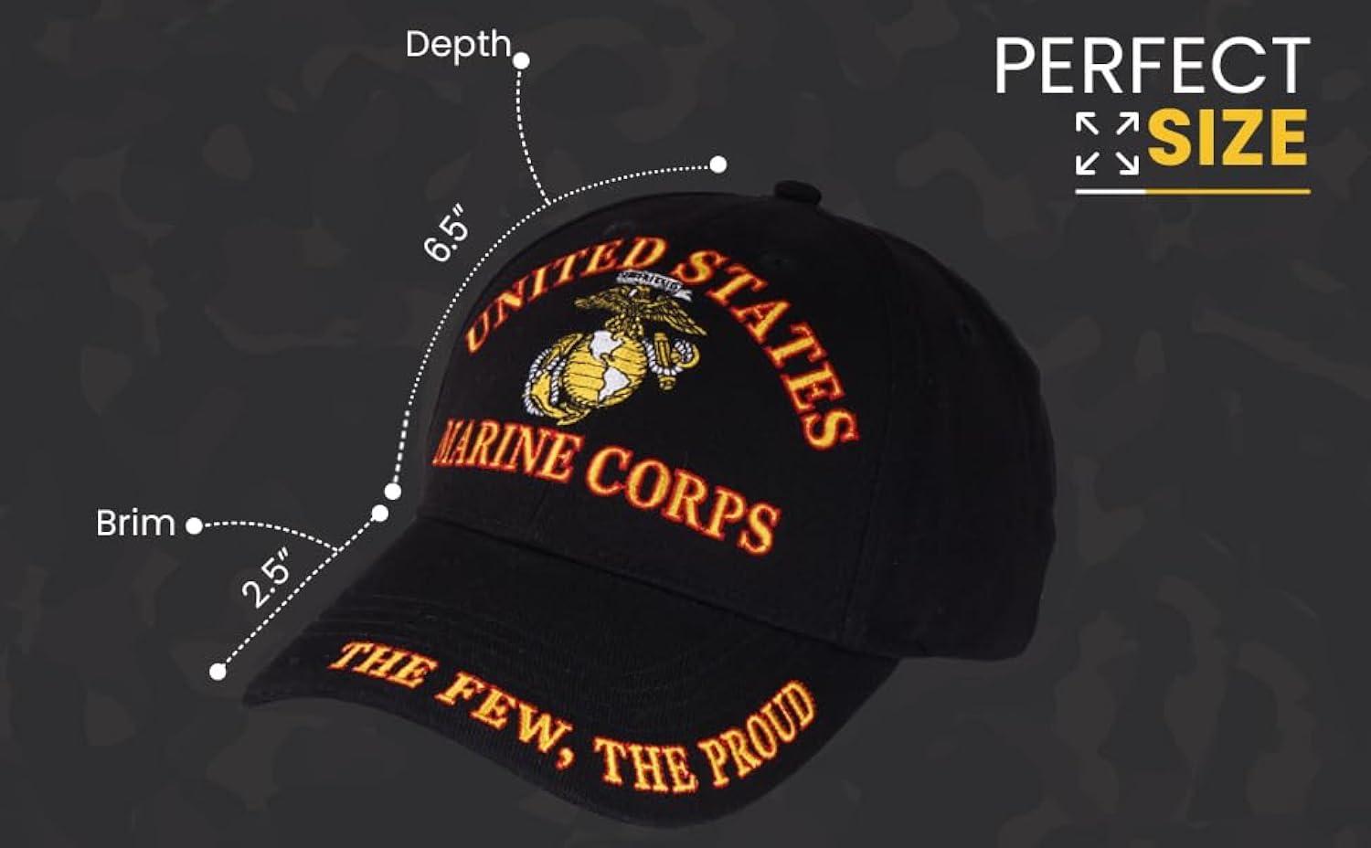 United States Marine Corps Cap | Perfect for Everyday, Comfortable | Baseball Cap for Men Women Official Licensed