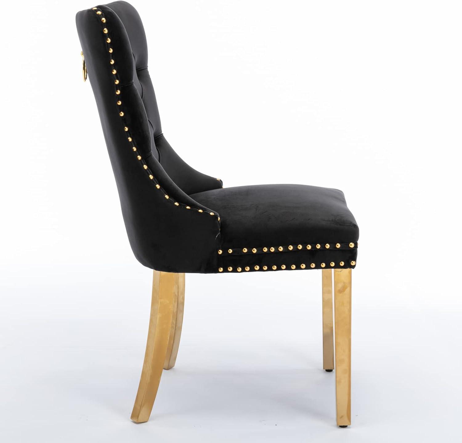 Alrick Tufted Velvet Wing Back Side Chair