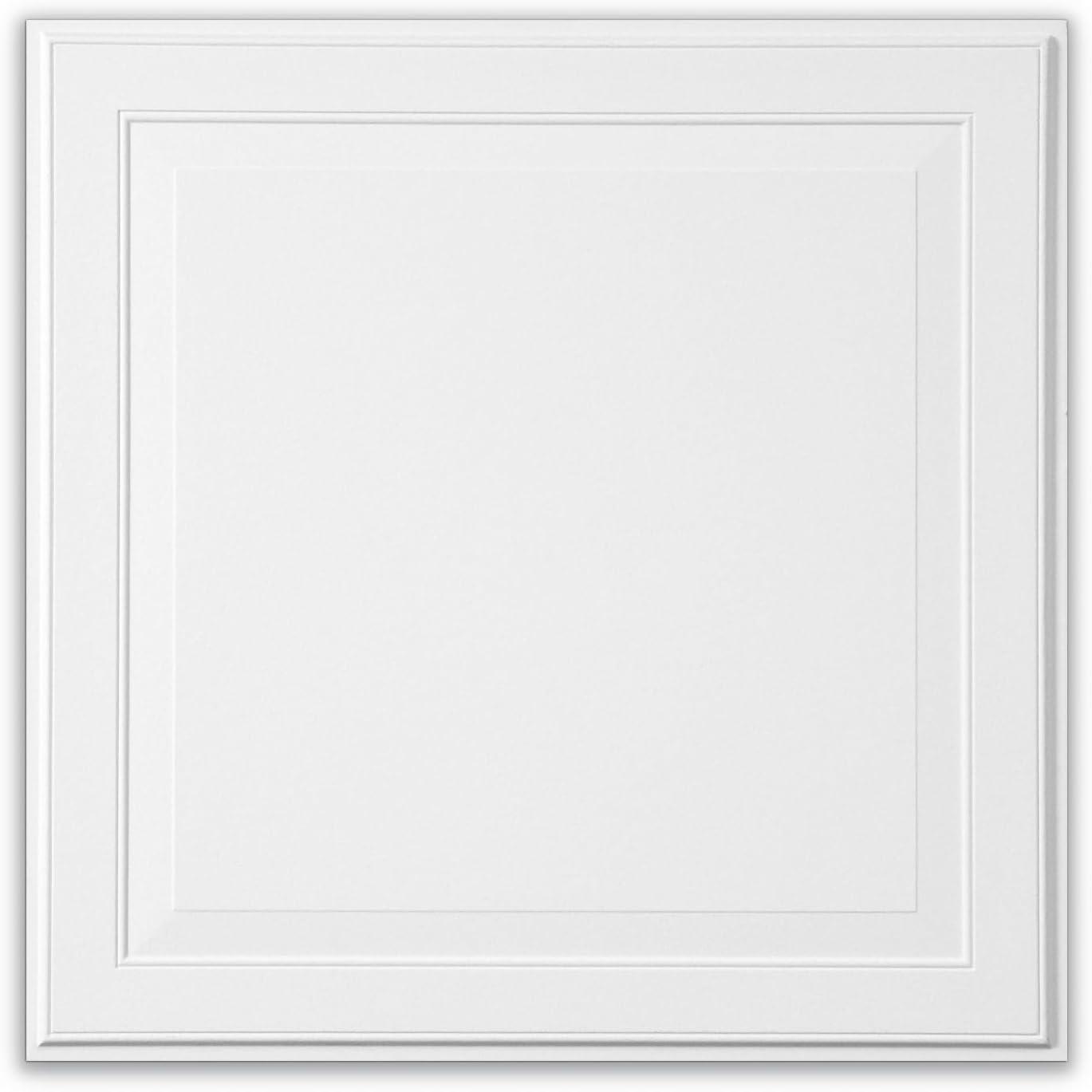 Armstrong 2x2 LEDGES Acoustic Ceiling Tiles for Suspended Ceiling Grids, 6-tiles per pack, White