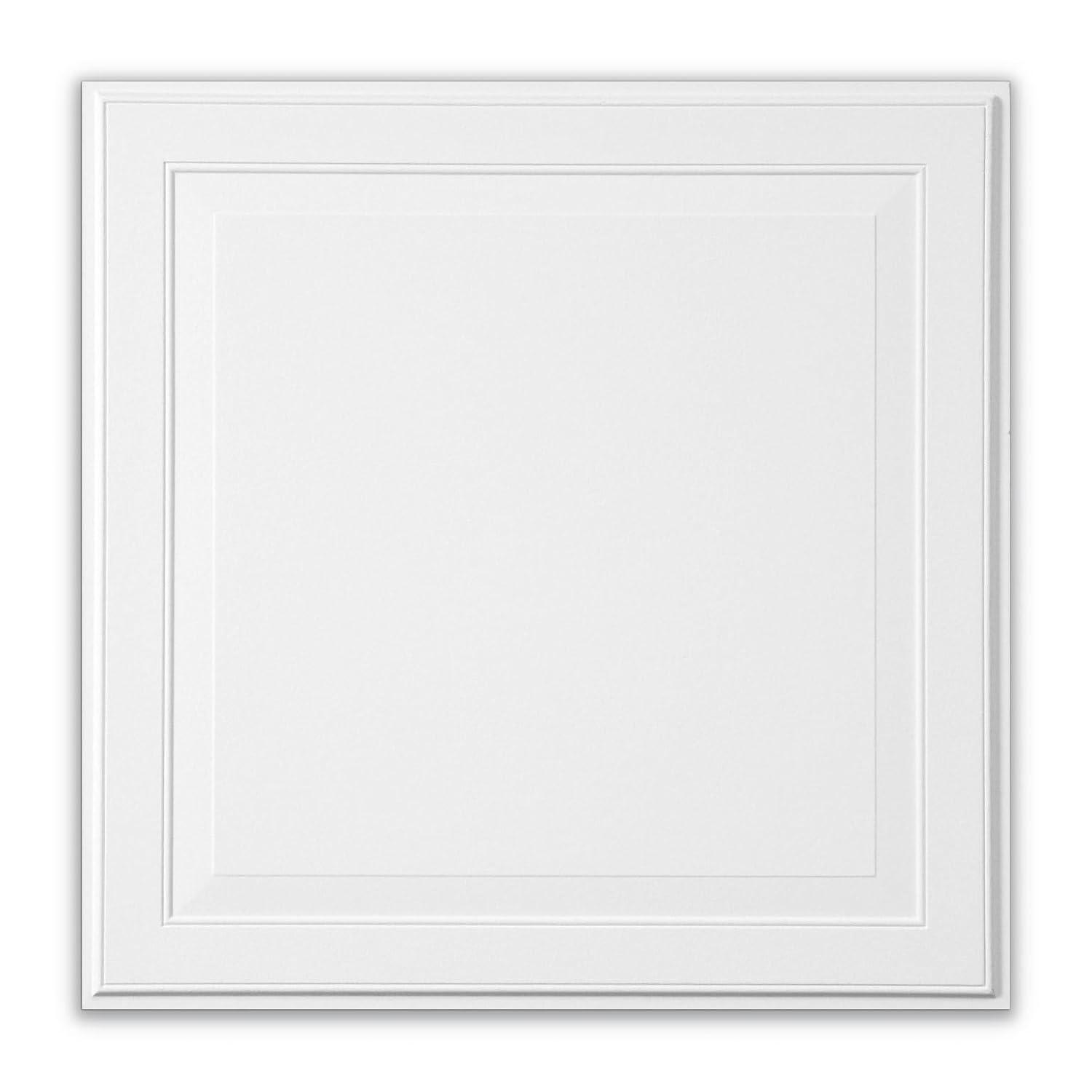 Armstrong 2x2 LEDGES Acoustic Ceiling Tiles for Suspended Ceiling Grids, 6-tiles per pack, White