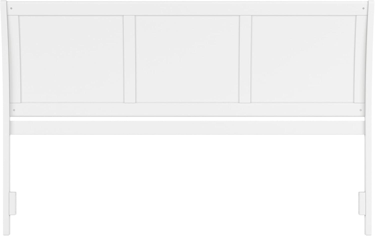 AFI Portland King Sleigh Solid Wood Panel Headboard with Attachable Charger, White