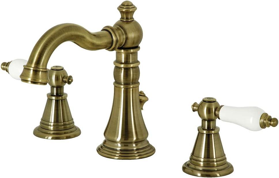 Fauceture FSC19733PL English Classic Widespread Bathroom Faucet, Antique Brass