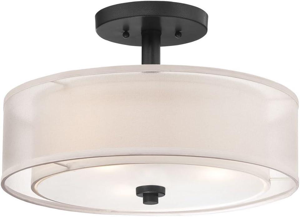 XylehR Semi Flush Mount Ceiling Light 4107-84, Parsons Studio Lighting Fixture, 3 Light,