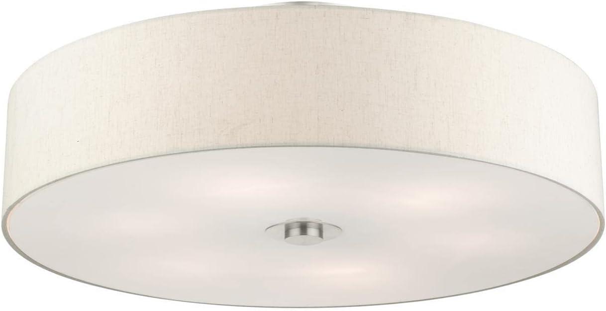 Livex Lighting Meridian 6 - Light Semi-Flush Mount in  Brushed Nickel