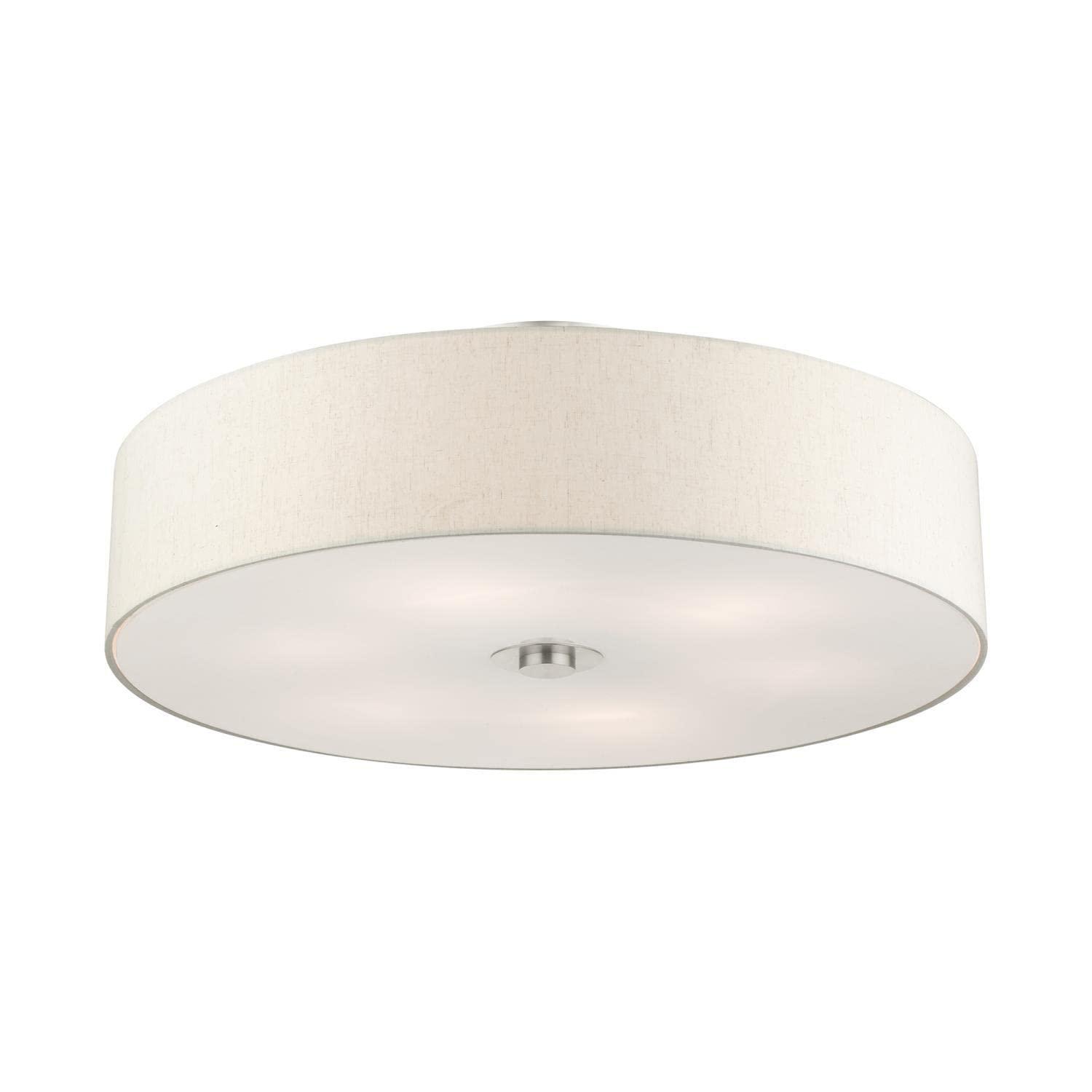 Livex Lighting Meridian 6 - Light Semi-Flush Mount in  Brushed Nickel