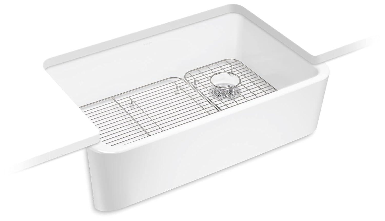 Ironridge 34" Undermount Single-Bowl Farmhouse Cast Iron Kitchen Sink with Apron Front