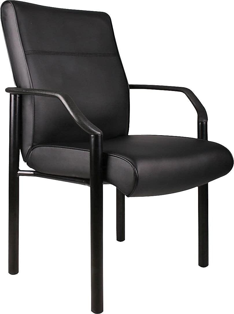 Boss Office Products B689 Black Guest Reception Waiting Room Chair, Black