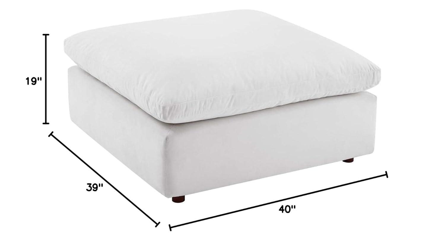 Modway Commix Down Filled Overstuffed Performance Velvet Ottoman