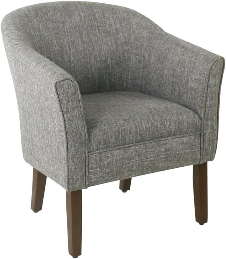 Modern Barrel Accent Chair Gray - HomePop: Upholstered Side Chair for Bedroom & Living Room, Comfort Seating