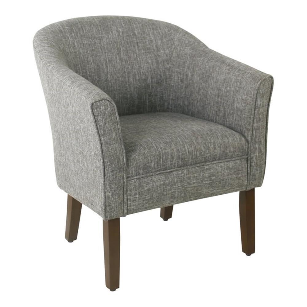 Modern Barrel Accent Chair Gray - HomePop: Upholstered Side Chair for Bedroom & Living Room, Comfort Seating