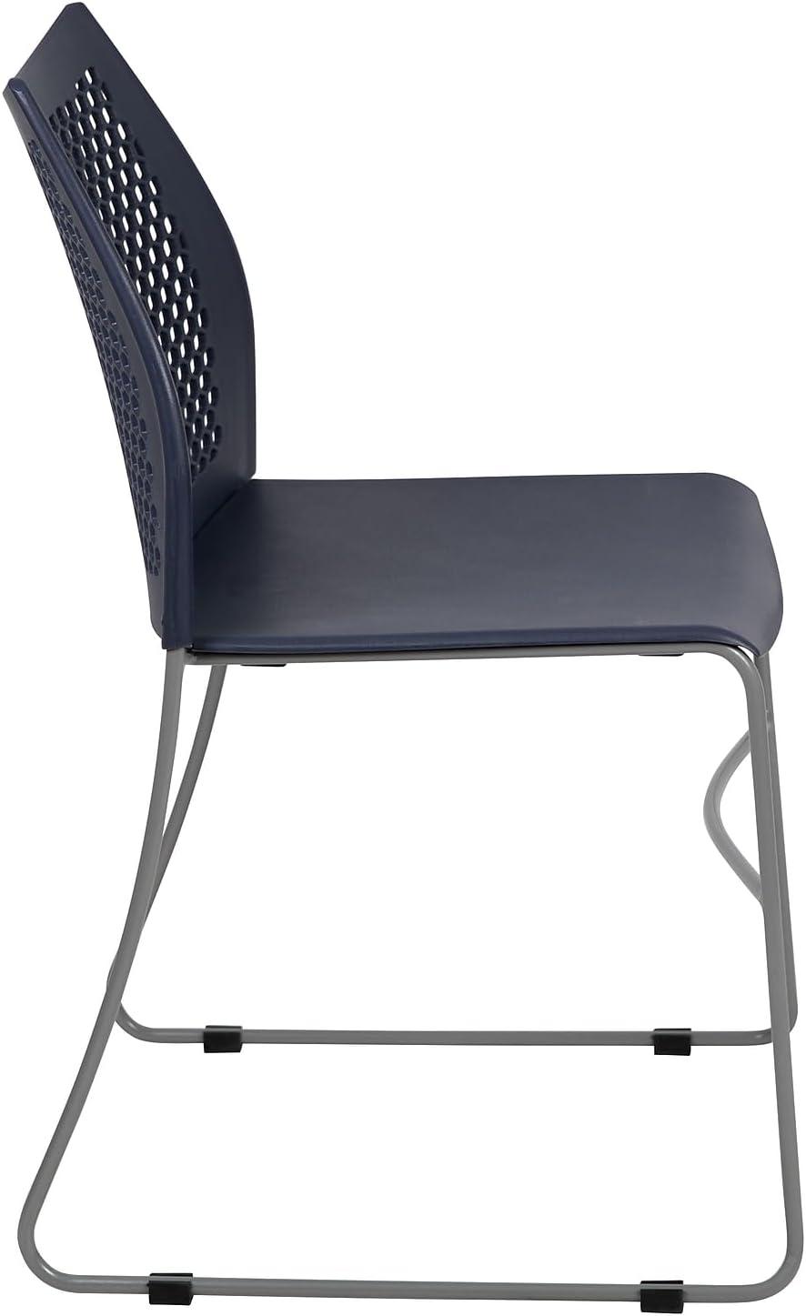 Flash Furniture Antonia 661 lb. Capacity Stack Chair with Air-Vent Back and Powder Coated Sled Base