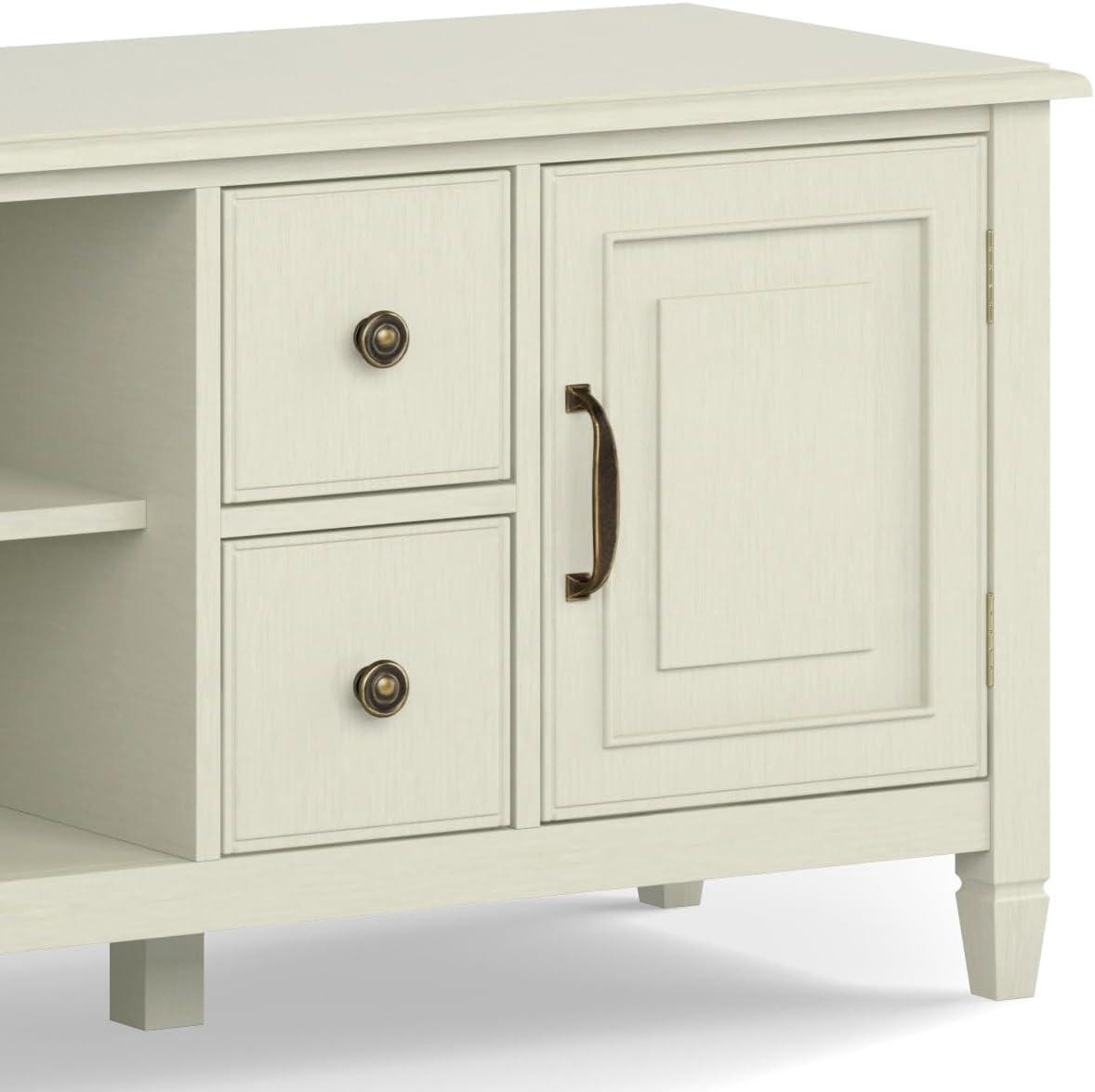 Simpli Home Connaught 72"W Solid Wood Traditional TV Stand for TVs up to 80" with 4 Drawers and 2 Cabinets