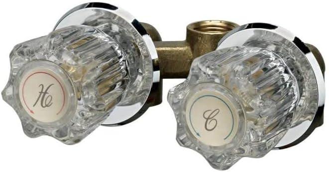 Elegant Dual-Knob Polished Chrome Shower Faucet