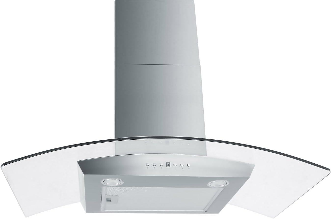 ZLINE 36 in. Convertible Vent Wall Mount Range Hood in Stainless Steel & Glass (KZ-36)
