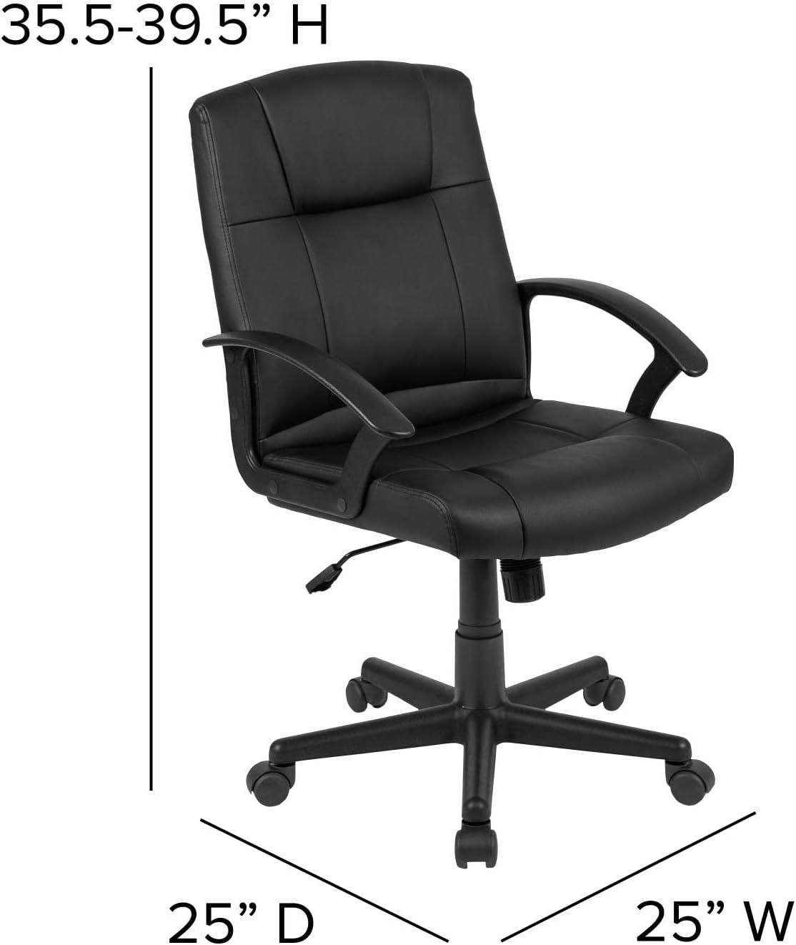 Flash Furniture Lake 5 Piece Rustic Gray Oval Conference Table Set with 4 Black LeatherSoft-Padded Task Chairs