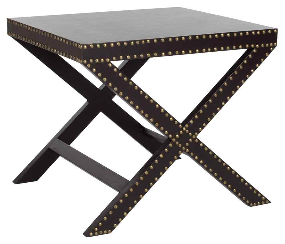 Jeanine X-End Table - Charcoal - Safavieh.