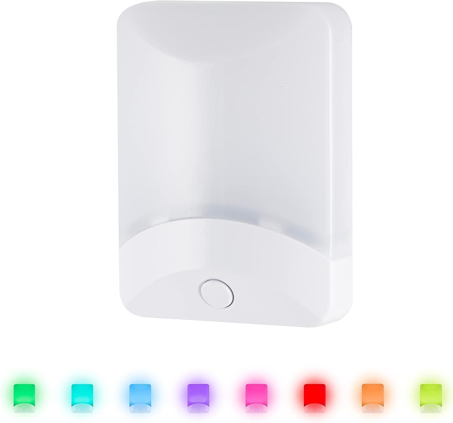 GE Color-Changing LED Night Light, White, 34693