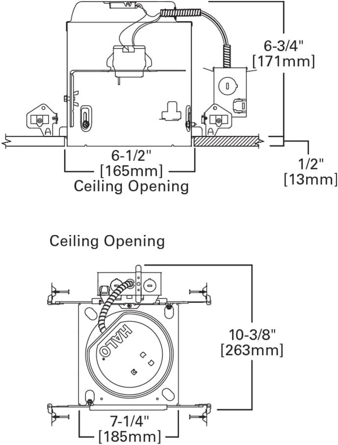 7.25'' Air-Tight Standard Recessed Lighting Kit