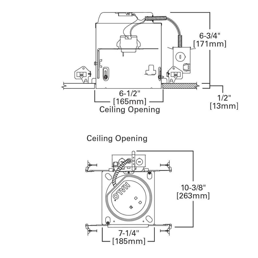 7.25'' Air-Tight Standard Recessed Lighting Kit