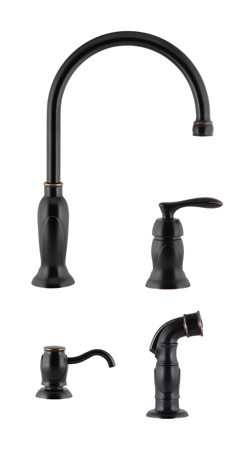 Alcott Hill® Alcott Hill® Helen Kitchen Faucet with Side Spray and Soap Dispenser