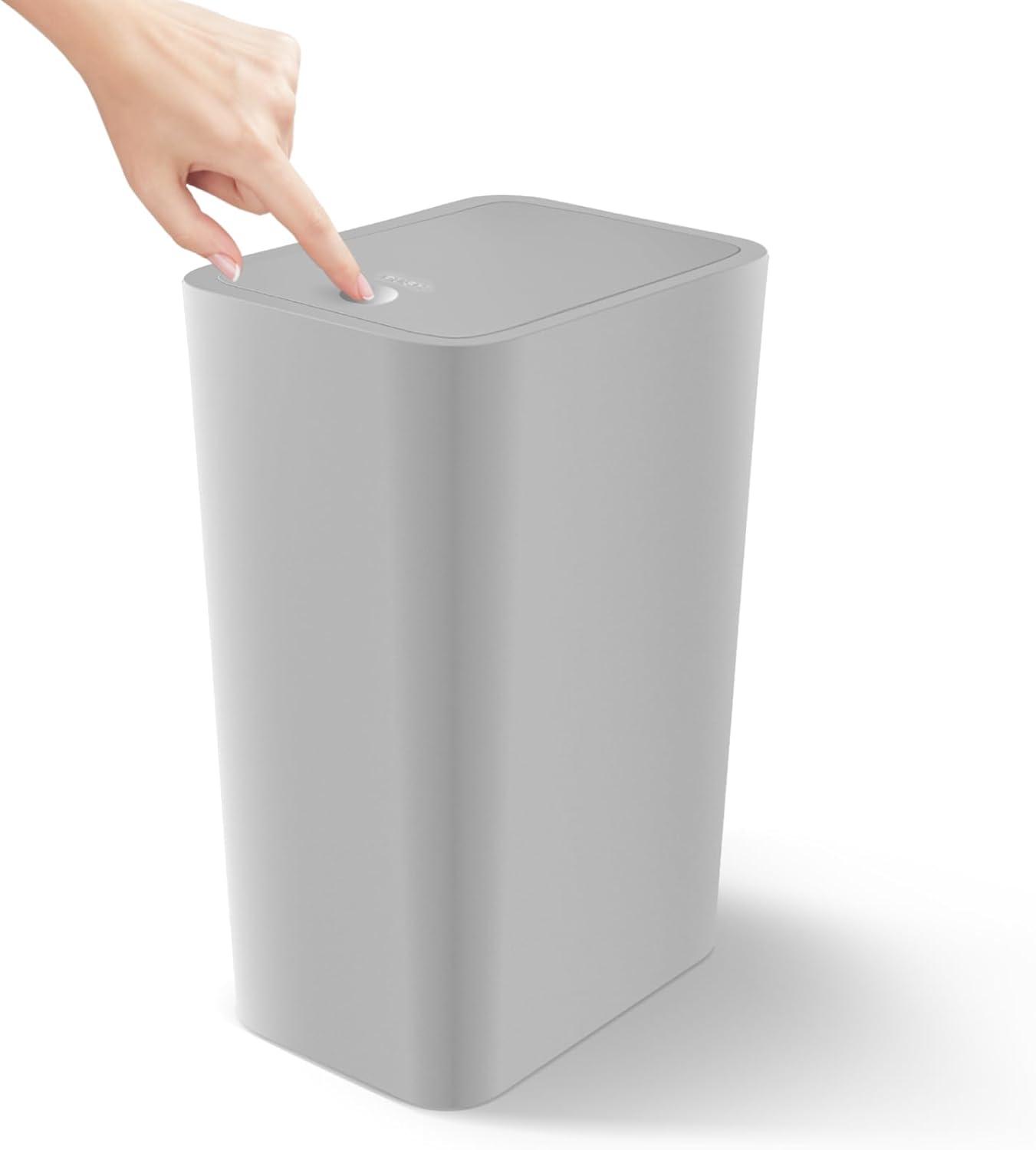 QEPWSCX Bathroom Garbage Can, Black