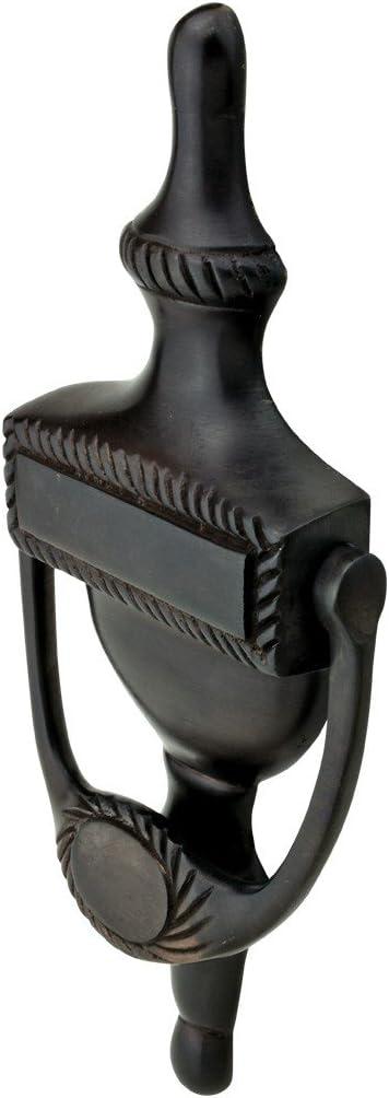 Renovators Supply Door Knockers for Front Door 6.5" Oil Rubbed Bronze Solid Brass Ornate Door Knocker w/Screws