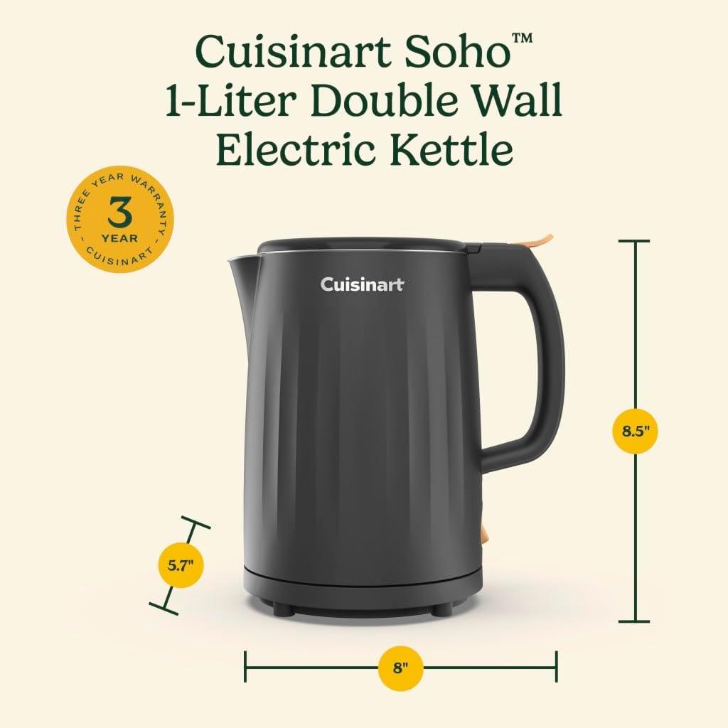 Cuisinart Black Stainless Steel 1-Liter Electric Kettle