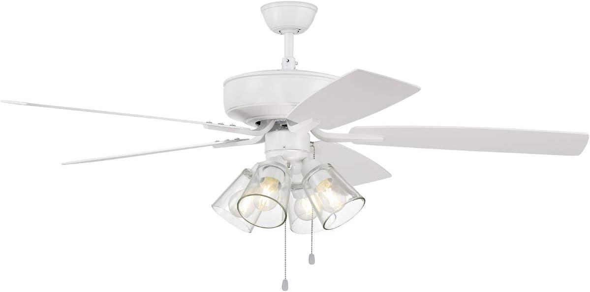 Pro Plus 104 Clear 4 Light Kit 52'' Ceiling Fan with Light Kit