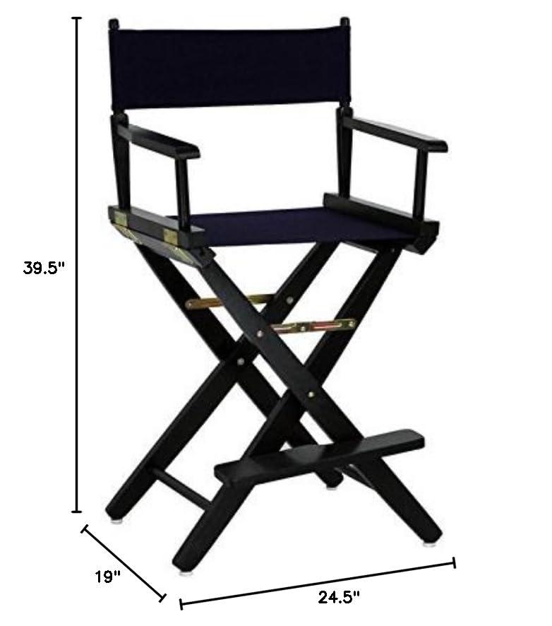 Extra-Wide Premium 24 in. Oak Counter Height Directors Chair