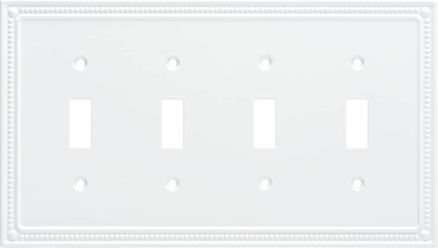Franklin Brass Classic Beaded 2-Gang Toggle Light Switch Wall Plate