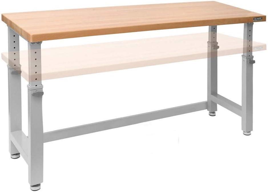 Seville Classics UltraHD Adjustable Height Workbench, 72" W x 25" D x 28.5" - 42" H