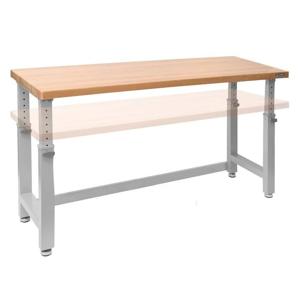 Seville Classics UltraHD Adjustable Height Workbench, 72" W x 25" D x 28.5" - 42" H
