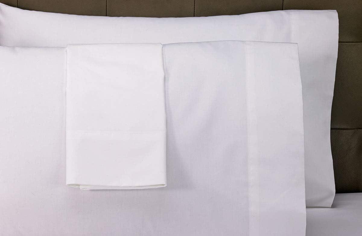 White Cotton Blend Standard/Queen Pillowcases Set of 6