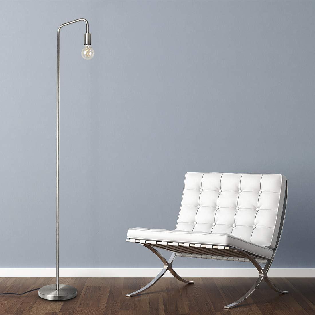 70-Inch Silver Aluminum Minimalist Floor Lamp