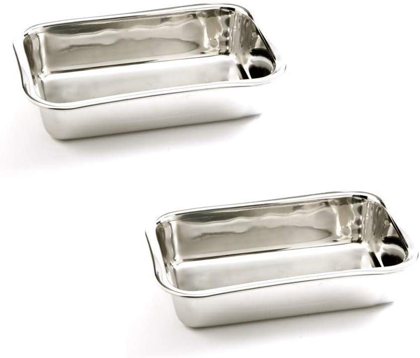 SinYYH Stainless Steel Bread Loaf Meatloaf Dessert Pan With A Mirror Finish | Model 3849 (2-Pack)