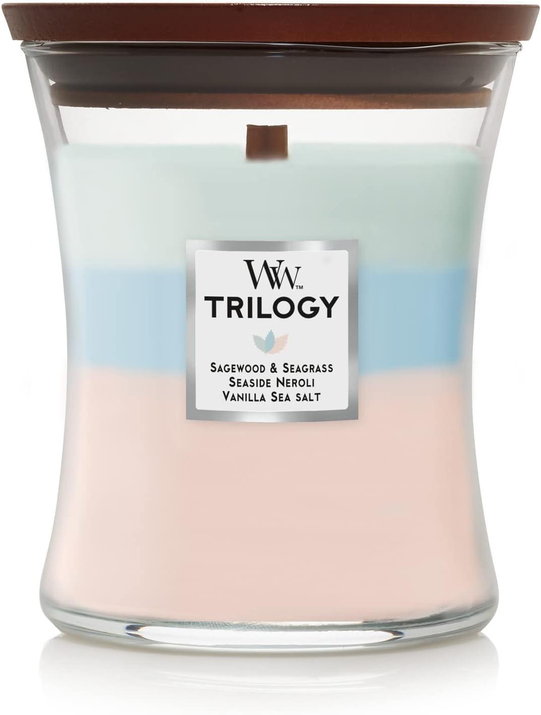 WoodWick Oceanic Trilogy - Medium Hourglass Candle, 9.7 oz.