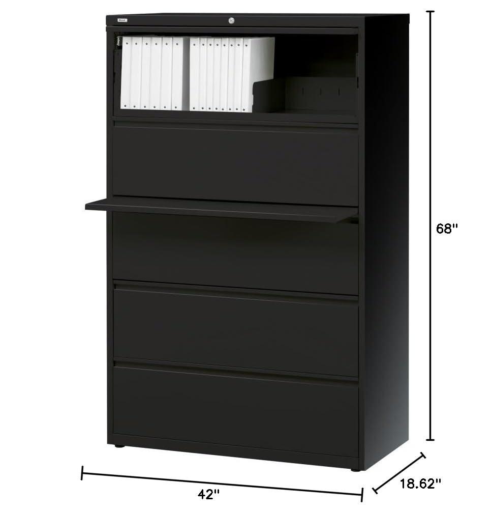 Fortress 42'' Wide 5 -Drawer Steel File Cabinet