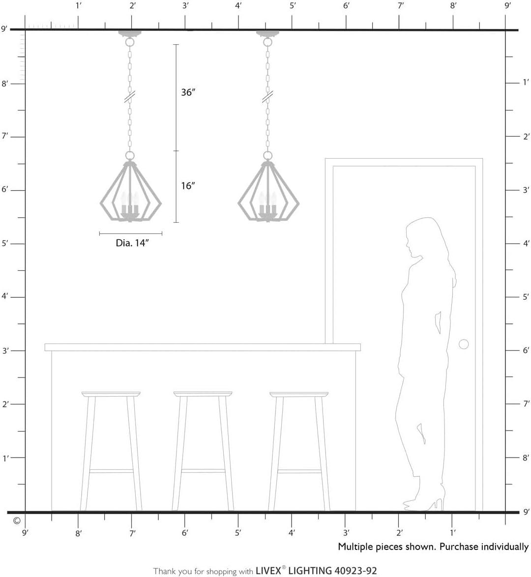 Livex Lighting Prism 3 - Light Pendant in  English Bronze/Antique Brass