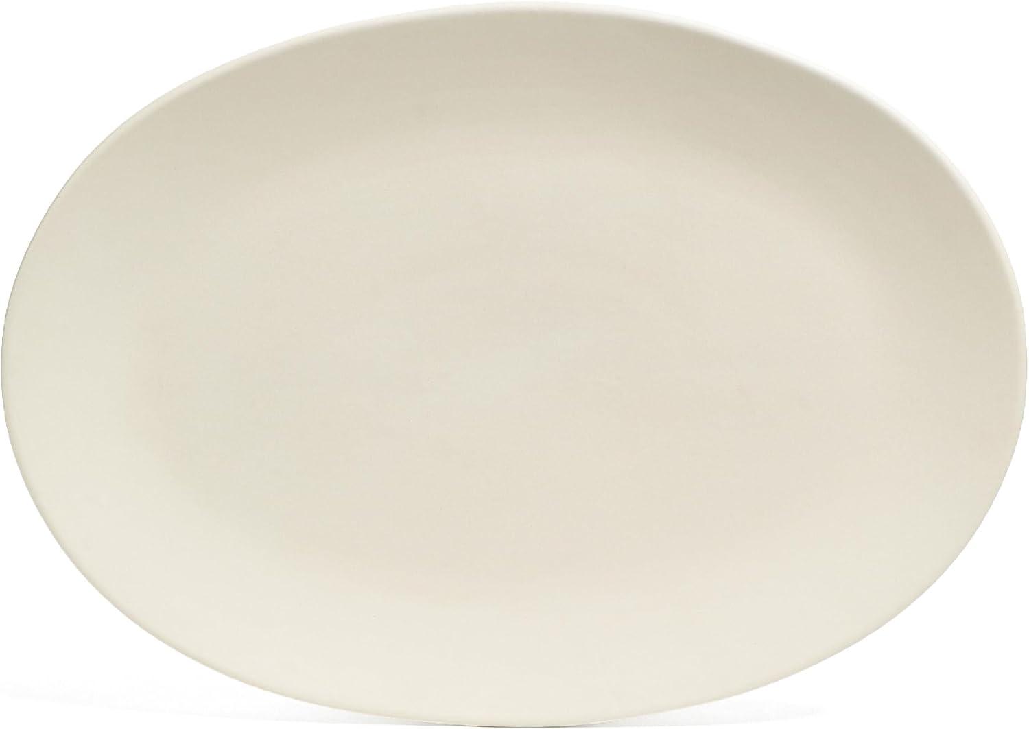 over&back Coupe Oval Serving Platter - Semi- Perfect for Tabletop & Décor