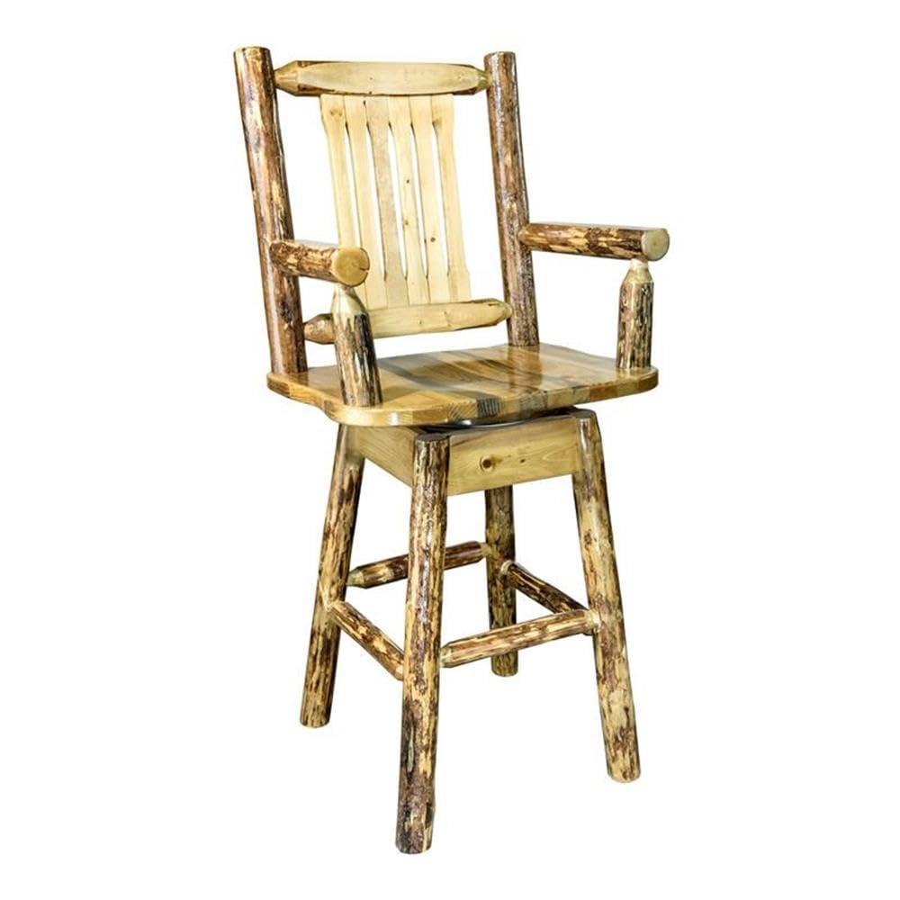Glacier Country Collection Counter Height Swivel Captain's Barstool