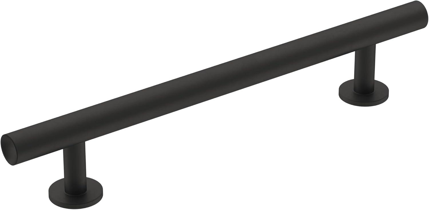 Amerock Radius 5-1/16 inch (128mm) Center-to-Center Matte Black Cabinet Pull