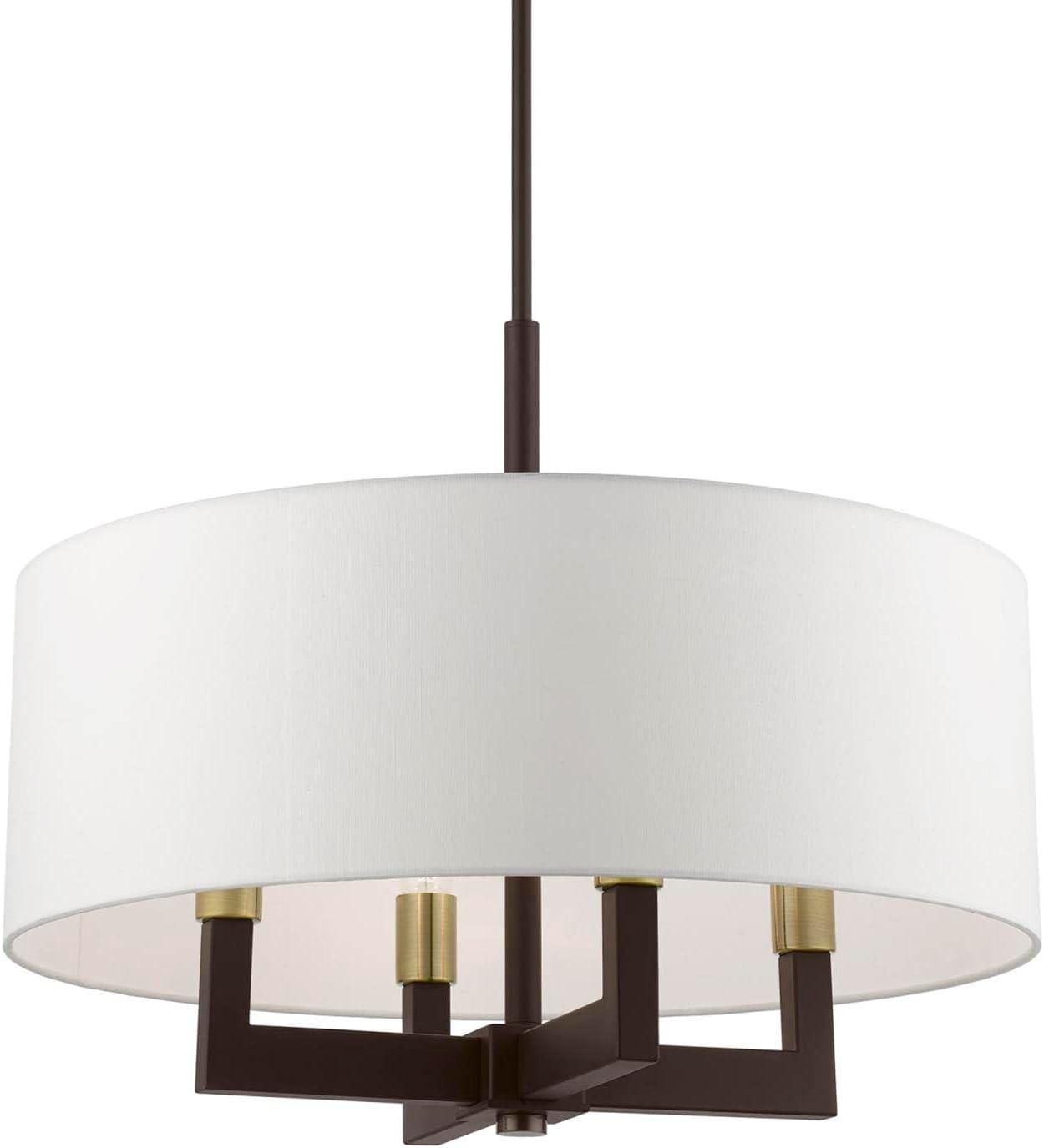 Livex Lighting Cresthaven 4 - Light Chandelier in  Bronze/Antique Brass